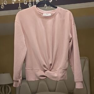 Magaschoni Light Pink Twist Front Sweatshirt